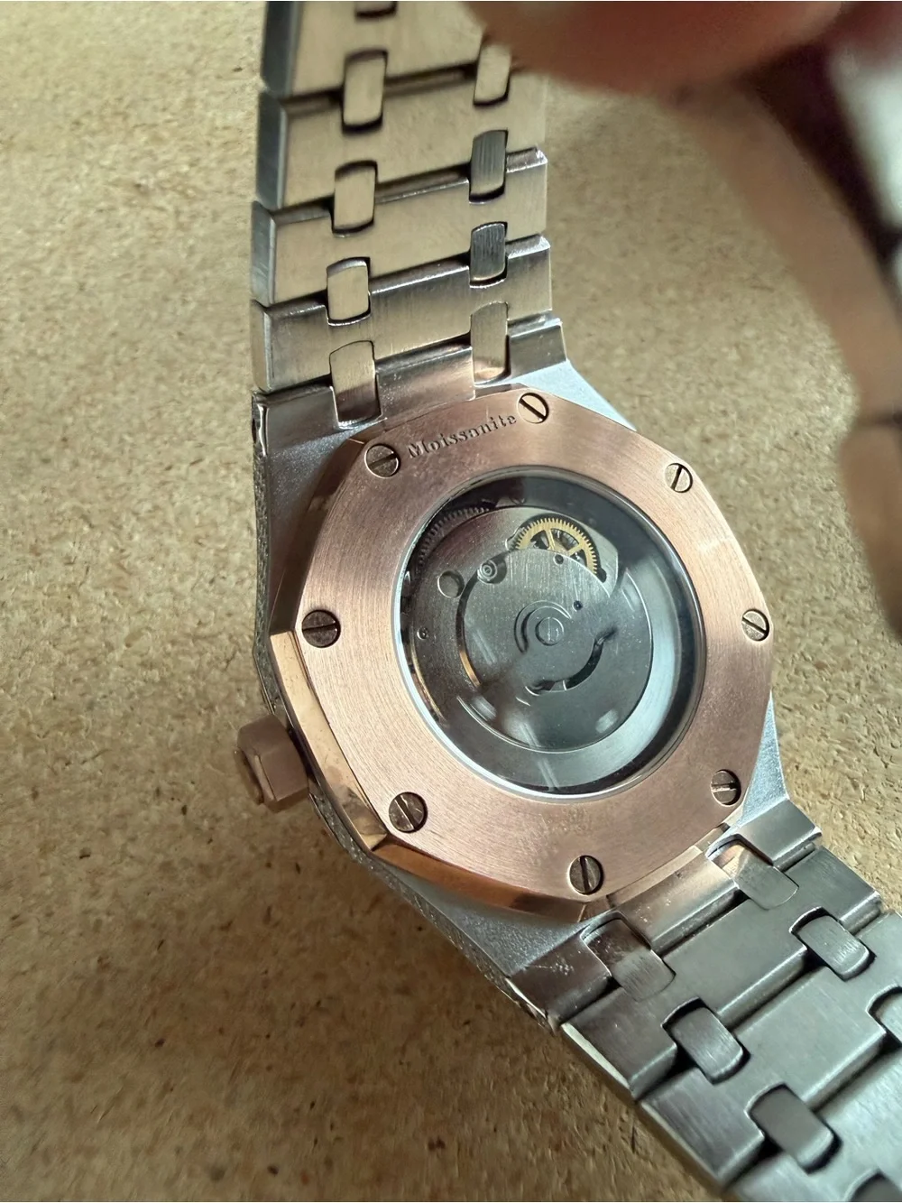 Men's Gold-Tone Fully Iced Bracelet Watch